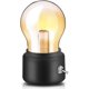 thumbnail image 1 of Lampe De Chevet Rtro Ampoule(noir), Luz De Noche Led Recargable Usb Mini Lampe De Chevet Lampe De Bureau Lgant Pour La Hambre Coucher Clairage D, 1 of 5
