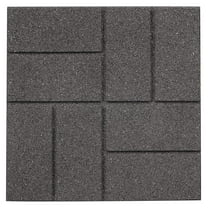 Rubber Paver Tiles - 16x16x3/4" - Recycled Rubber Patio Tiles, Deck Tiles, Flooring Tiles - Gray (1 Tile)