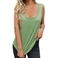 thumbnail image 6 of Summer Sleeveless Solid Color Women Scoop Neck Casual Tank Tops Camisole, 6 of 7