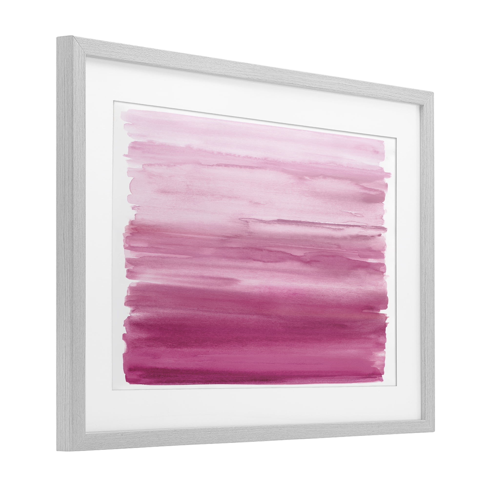 Stupell Industries Ombre Pink Blush Gray Framed Print Under Glass, design by Allie Corbin
