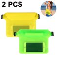 thumbnail image 1 of 2PCS Bolsa impermeable de PVC sellada de tres capas para teléfono móvil-Amarillo + Verde Xemadio 220696-3, 1 of 8