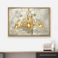 thumbnail image 3 of wall26 Framed Canvas Print Wall Art Gray Paint Stroke Fancy Gold Chandelier Decorative Lights Digital Art Realism Contemporary Chic Relax/Calm for Living Room, Bedroom, Office - 24"x36" Nat, 3 of 5