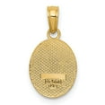 thumbnail image 4 of 14k Yellow Gold Polished Small Fleur De Lis in Oval Pendant, 4 of 5