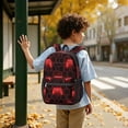 thumbnail image 6 of Game Controller Red Pattern 17" School Backpacks for Teens,Waterproof Oxford Fabric,S-Shape Padded Straps for School,Travel,Hiking,Camping, 6 of 6
