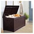 thumbnail image 6 of SONGMY 120 Gallon Resin Deck Box, Large Outdoor Storage Box Waterproof & Lockable for Garden, Patio, Pools (Deep Brown), 6 of 7