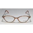 thumbnail image 3 of NEW D&A CHANTEL COCO WOMENS/LADIES DESIGNER FULL-RIM TRANSPARENT BROWN / GOLD / ROSE POPULAR STYLE CAT EYES SLEEK FRAME DEMO LENSES 49-16-135 FLEXIBLE HINGES EYEGLASSES/EYEWEAR, 3 of 9