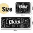 thumbnail image 6 of 2Pcs Runner for Kitchen Nonslip Set Kitchen Floor Mats for Bathroom Non Slip Waterproof Standing Kitchen Runner Mats 17\u201dx24\u201d+17\u201dx48\u201d, 6 of 6