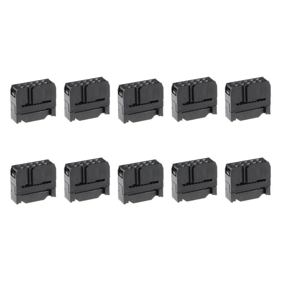 10Pcs 2x5Pin 2.54mm Pitch Double Rows Straight Connector IDC FC Ejector Header