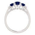 thumbnail image 2 of FB Jewels 14k White Gold Chatham√•¬® Created Blue Sapphire & .05 CTW Diamond Ring, 2 of 3