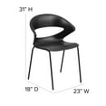 thumbnail image 2 of HERCULES Series 440 lb. Capacity Black Stack Chair, 2 of 9
