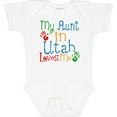 thumbnail image 3 of Inktastic My Aunt in Utah Loves Me Boys or Girls Baby Bodysuit, 3 of 5