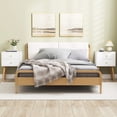 thumbnail image 2 of Giantex Nightstand W/2 Drawers, End Side Table w/Natural Legs for Small Spaces(2, White), 2 of 8