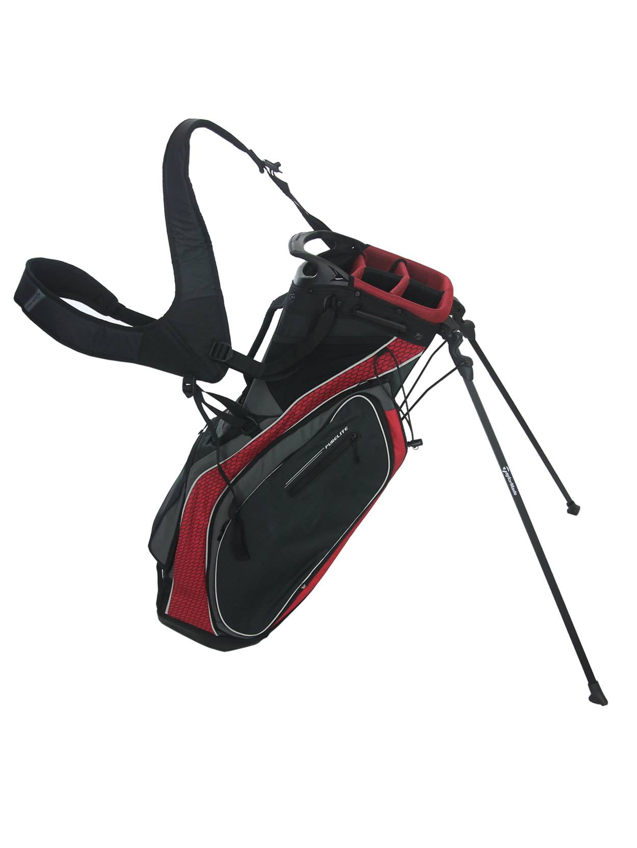 TaylorMade Golf PureLite Stand Bag, Black/Red