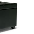 thumbnail image 5 of Cosmopolitan 34 in. W Rectangle Storage Ottoman in Midnight Black Faux Leather, 5 of 8