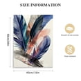 thumbnail image 2 of ARISTURING Colorful Feather Canvas Wall Art for Living Room Bedroom Modern Artwork Blue and Green feather Print picture 3 pieces Framed Wall Decor Ready to Hang for Home Office Decor, 2 of 5