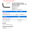 thumbnail image 2 of Power Steering Return Line Hose Assembly - Compatible with 2007 - 2013 Nissan Altima Sedan 2008 2009 2010 2011 2012, 2 of 2