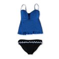 thumbnail image 2 of Profile Womens Full Foam Bust Skirtini 2 Piece Bandeau, Blue, 14, 2 of 2