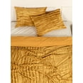 thumbnail image 2 of DecorAvenue Ultra-Luxe Crushed Velvet Duvet Cover, Boho Bedding UO Comforter Donna Cover, California King Size 3 Pieces Set 1 Comforter Cover and 2 Pillow Shams Gold Yellow Color, 2 of 5