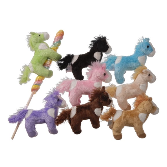 Gift Corral Plush Horse On Pop (Nat)