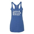 thumbnail image 2 of Wild Bobby, Jadon & Marcus & Bukayo, Sports, Women Tri-Blend Racerback Tank Top, Vintage Royal, X-Large, 2 of 5