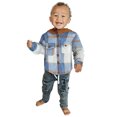 thumbnail image 3 of PINQI Baby Cartoon Snowsuit Toddler Boys Girls Shirt Coat Jacket Plaid Long Sleeve Kids Tops Hooded Windbreaker Outerwear with Pockets, 3 of 6
