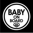 thumbnail image 2 of TOTOMO Baby on Board Sticker for Cars Funny Cute Safety Caution Decal Sign for Car Window and Bumper No Need for Magnet or Suction Cup - Baby Pacifier (2 Pack), 2 of 3
