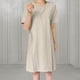 thumbnail image 1 of Vestido Vestidos casuales de mujer Vestido suelto sólido de lino de algodón de moda (Champagne XXL) Cgtredaw champán T XXL para Mujer, 1 of 8