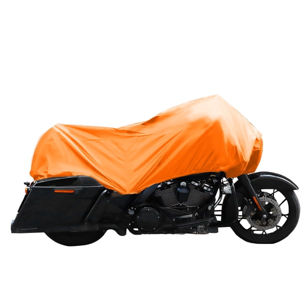 XL Motocicleta Cubierta Liviana Mitad Cubierta Exterior Protector Naranja