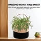 thumbnail image 3 of Cesta colgante tejida para colgar en la pared con asa de cuero, organizador de estantes para plantas, decoración del hogar, grande, 3 of 4