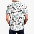 thumbnail image 4 of Daiia Dachshund Dog Puppy Pattern Men’s Polo Shirts,Solid Deck Shirt,Classic Fit, Breathable Cotton Polo for Casual and Sport Wear-Small, 4 of 9