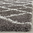 thumbnail image 3 of SAFAVIEH Layla Geometric Plush Shag Area Rug, Dark Grey/Ivory, 8' x 10', 3 of 6