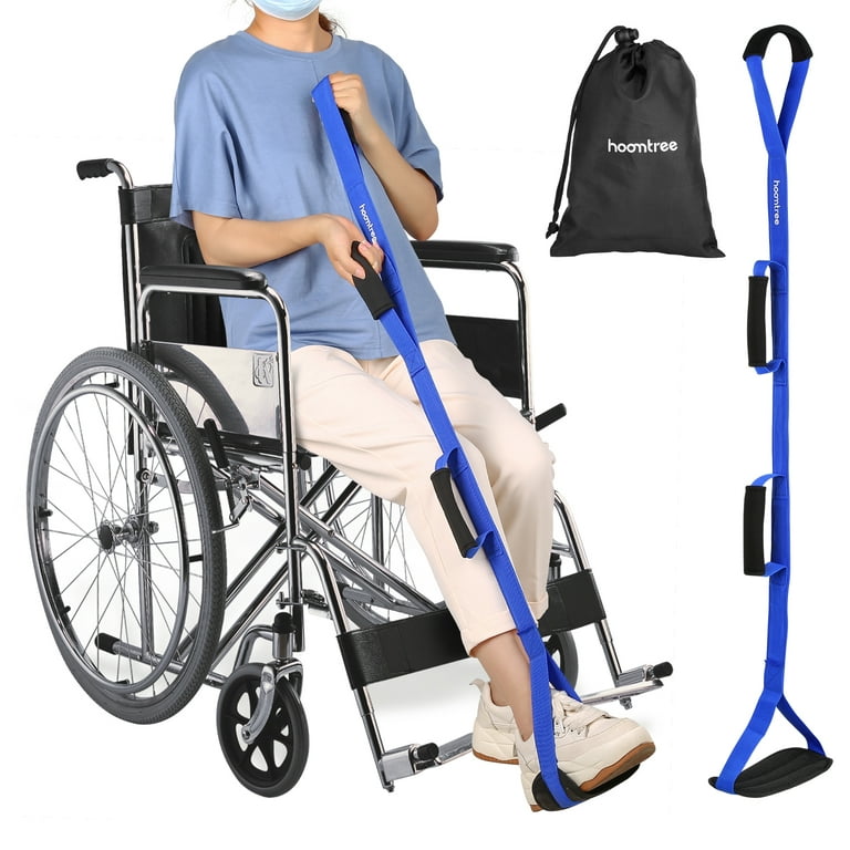 Hoomtree 39 Inch Long Leg lifter Strap With Padded Handgrips and Foot Loop,Rigid  Leg Lifter Hip&Knee Replacement Surgery Recovery Kit 