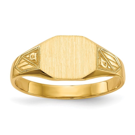 14k Yellow Gold Signet Ring - 1.8 Grams - Size 6