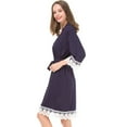 thumbnail image 2 of MR & Mrs Right Kimono Robes for Woman Cotton Bride and Bridesmaid Robes,Wedding Party -Navy Blue Color, 2 of 3