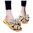 thumbnail image 3 of Anuirheih Slip on Sandals Women,Women Beach Breathable Bowknot Sandals Home Slipper Flip-Flops Flat Shoes(Yellow), 3 of 6