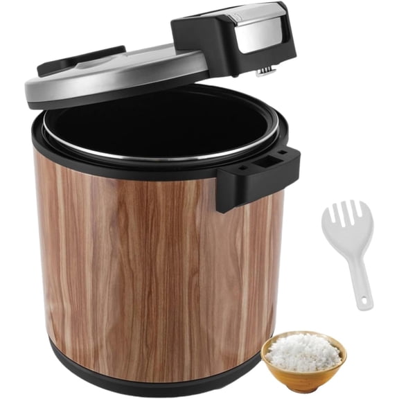 23L/6Gallon Commercial Electric Rice Warmer(Warm Function Only, Not Cooker)- Stainless Steel Food Warmer for Restaurant Canteen Buffet, 110W 2 Adjustable Temperature (Wood)