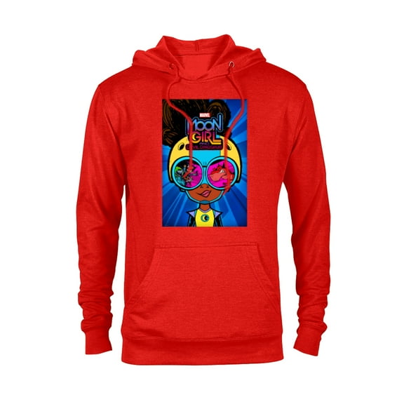 Marvel Moon Girl and Devil Dinosaur Goggles Good vs. Bad - Pullover Hoodie for Adults - Customized-Red