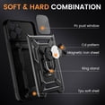 thumbnail image 5 of Design for iPhone 12 Pro Max Case with Stand, [Camera Protection] Military Grade Slide Camera Protection Cover 360° Rotate Ring Anti-Scratch Shockproof Phone Case for iPhone 12 Pro Max - Black, 5 of 8