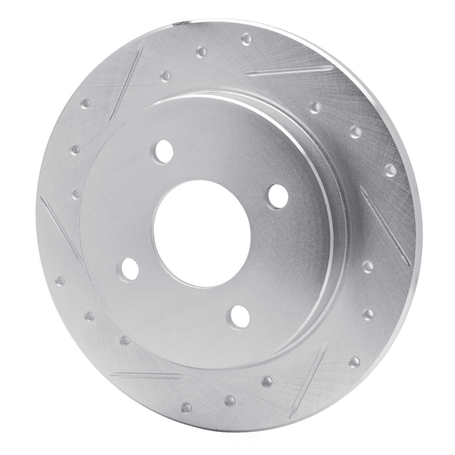Dynamic Friction Company 631-54049L DFC Brake Rotor - Drilled And Slotted - Silver