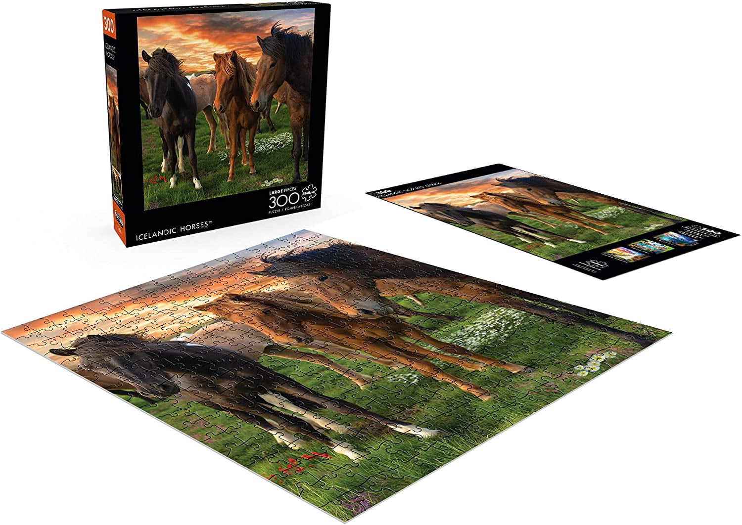 Buffalo Games Icelandic Horses - 300 Pieces Jigsaw Puzzle