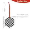 thumbnail image 3 of Hirioo Checkerboard With Snowflake 1 for Acrylic Christmas Pendant Hanging Christmas Tree Ornaments, Car, Home, Office Gift Decor-Hexagon, 3 of 7