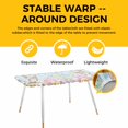thumbnail image 4 of Blue Easter Table Cloths for 8 Foot Rectangle Tables, Spring Easter Bunny Eggs Floral Buffalo Plaid Patio Waterproof Elastic Fitted Tablecloths, Washable Rectangular Table Cover for Camping, 4 of 8