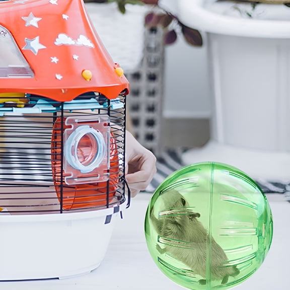 BESTSKY 5 Pcs Mini Hamster Exercise Balls Hamster Toys Plastic Sports Small Pet Running Toy For Gerbils Mice Rat Hamster Cages Accessories 12cm