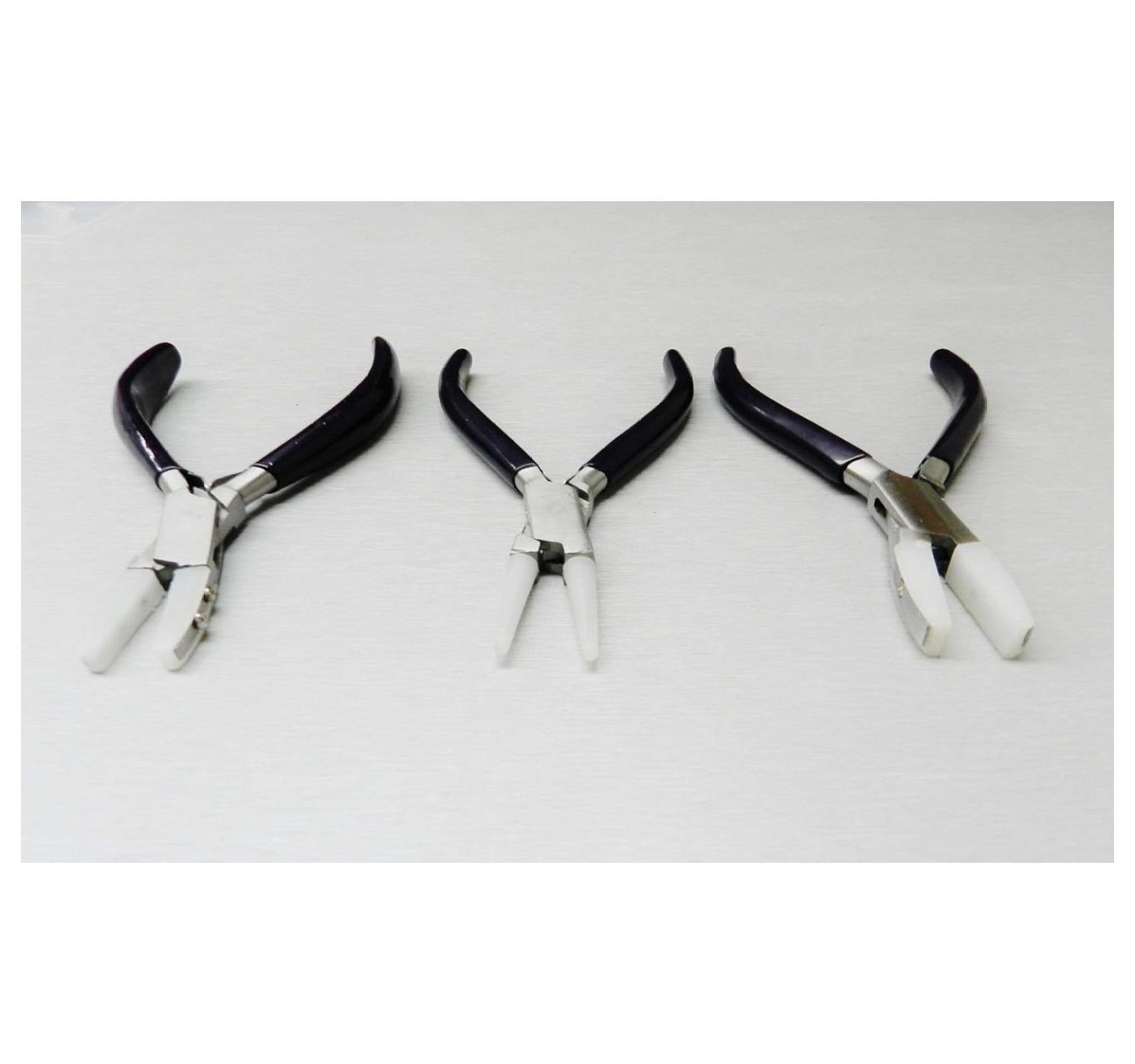 Nylon Jaw Pliers Set of 3 - Jewelry Making Bead Wire Working Tools - Bending, Forming, Shaping - Stainless Steel with Nylon Jaws