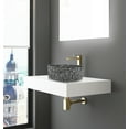 thumbnail image 7 of Stadium 14" Light Black Tempered Glass Circular Bathroom Vessel Sink, 7 of 7