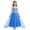 Deep Blue Floral Lace Sparkle, variant on Nordic Princess Costume Dress Winter Kingdom Royal Gown Festive Cosplay Party Outfit Floral Printed Capelet Ballgown