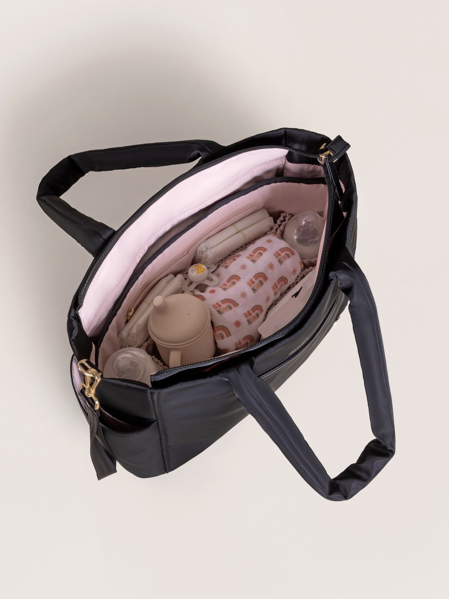 JuJuBe Signature Large Utility-Strap Tote Diaper Bag - Black