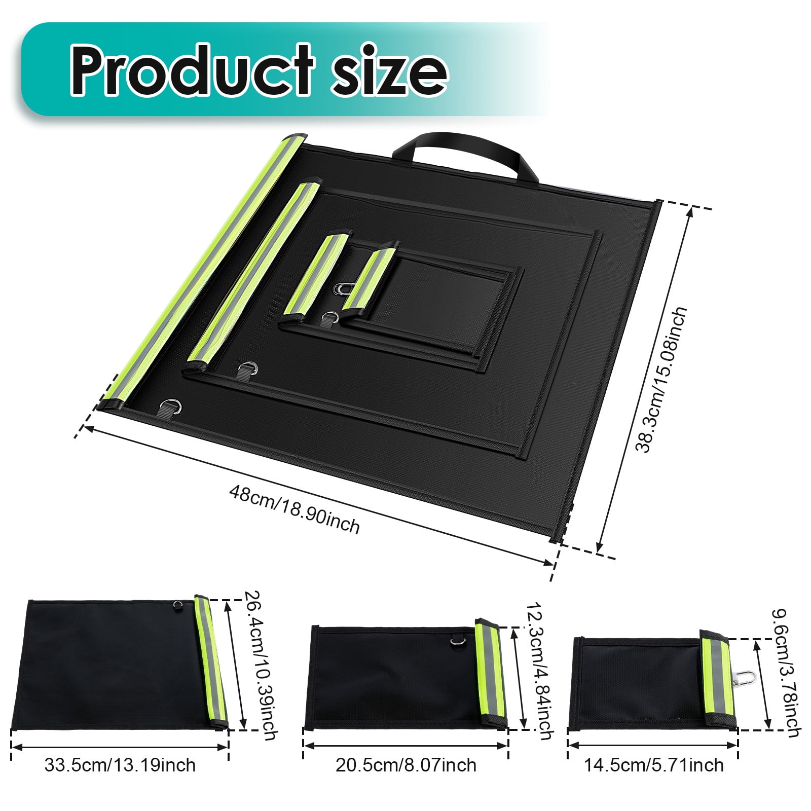 4Pcs Faraday Bags RFID Faraday Pouch with Reflective Strip and Handle Signal Blocker Faraday Bag Anti-Tracking Faraday Bags Anti-Theft Faraday Key Fob Protector for Laptops Tablets Phones