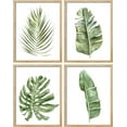 thumbnail image 3 of PixonSign Framed Wall Art, Banana Palm Monstera Leaf Posters, Set of 4 Green Pastel Wall Decor Prints, Nature Wilderness Plant Wall Décor Artwork for Living Room, Bedroom, Office - 8"x10" Natural, 3 of 5