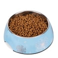 thumbnail image 7 of Stainless Steel Dog Bowl Cat Dish - Anti-Slip Slip Resistant Rubber Base Pet Feeder, Dishwasher Safe & Rust Resistant with Removable Food Water Holder up to 24 Fl Oz (Dandelion), 7 of 7